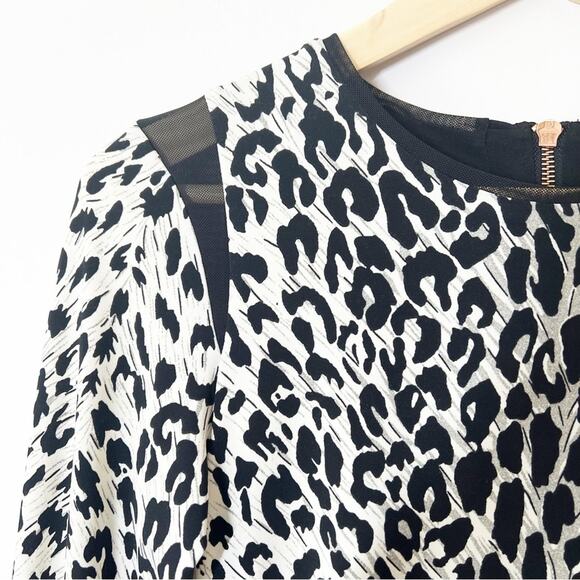 Le Superbe Kate Pencil Dress Body Con Leopard Midi Size Medium - Picture 4 of 11